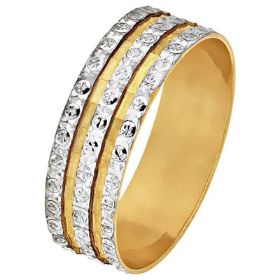 Argos Revere 9ct Gold Diamond Cut Sparkle Wedding Ring - R- Buy online at McGrocer