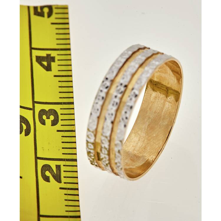 Revere 9ct gold diamond cut wedding ring - British product
