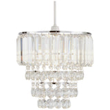 BHS Monroe glass pendant light chrome 25cm - British product