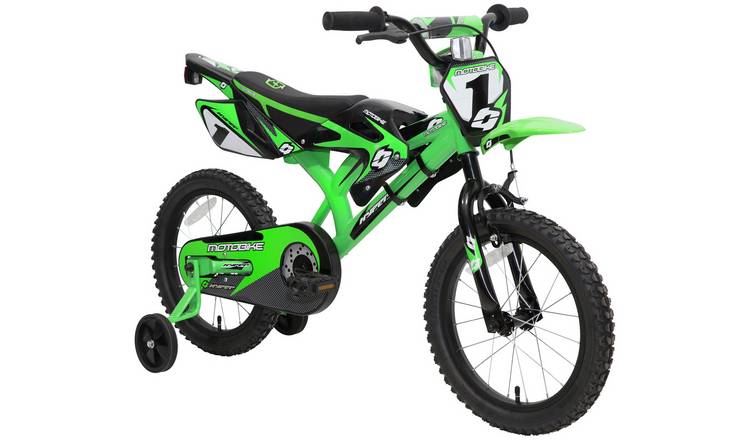 Hyper 16 Inch Wheel Size Unisex Beginner Motobike - Green GOODS Argos