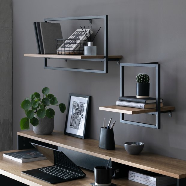 Argos Home Loft Living metal shelves set of 2, imported from the UK