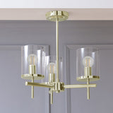 Argos Home brass glass ceiling uplighter (British brand)