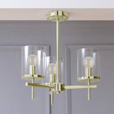Argos Home brass glass ceiling uplighter (British brand)