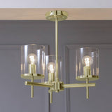 Argos Home brass glass ceiling uplighter (British brand)