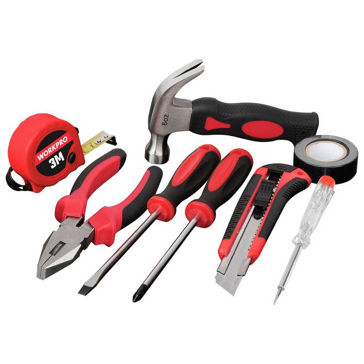 WORKPRO home repair tool kit 8 pieces - British product