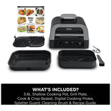 Ninja 6-in-1 MAX 3.8L silver air fryer grill, imported from the UK