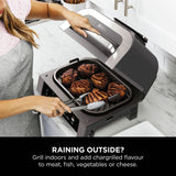 Ninja 6-in-1 MAX 3.8L silver air fryer grill, imported from the UK