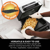 Ninja 6-in-1 MAX 3.8L silver air fryer grill, imported from the UK