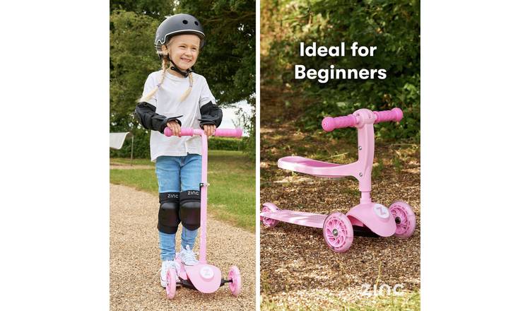 Zinc My First 3-in-1 Kids 3 Wheel Scooter - Pink GOODS Argos