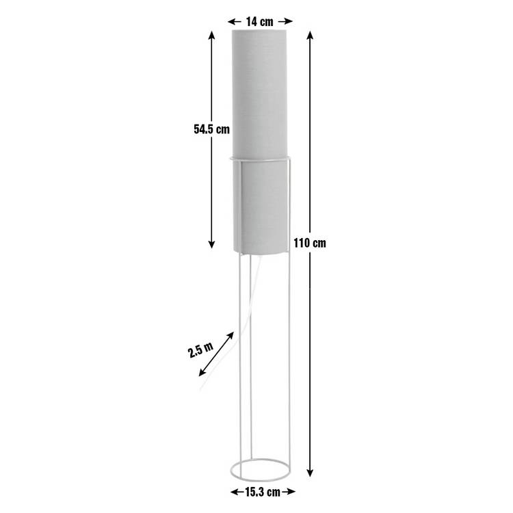 Argos Home green floor lamp metal column, UK version