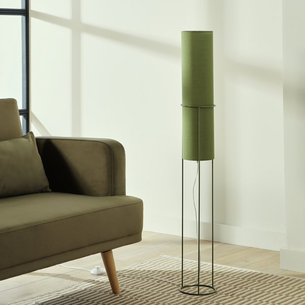 Argos Home green floor lamp metal column, UK version