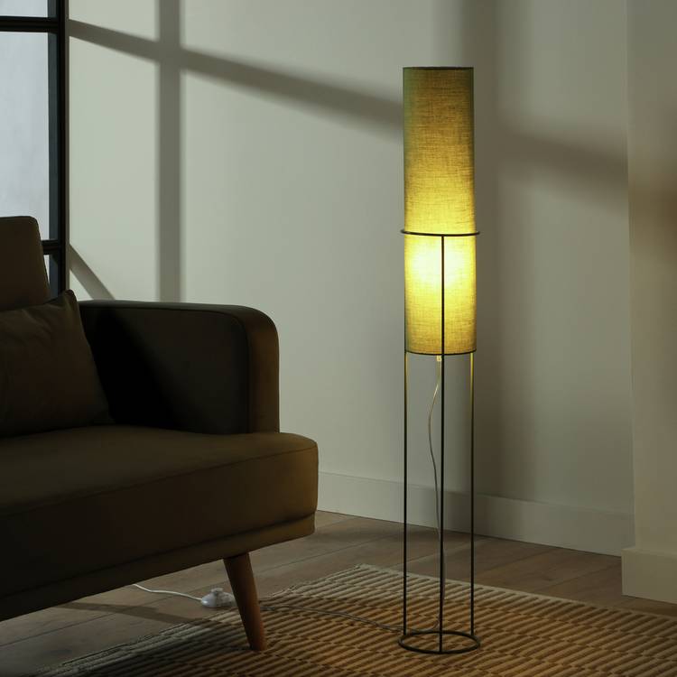 Argos Home green floor lamp metal column, UK version