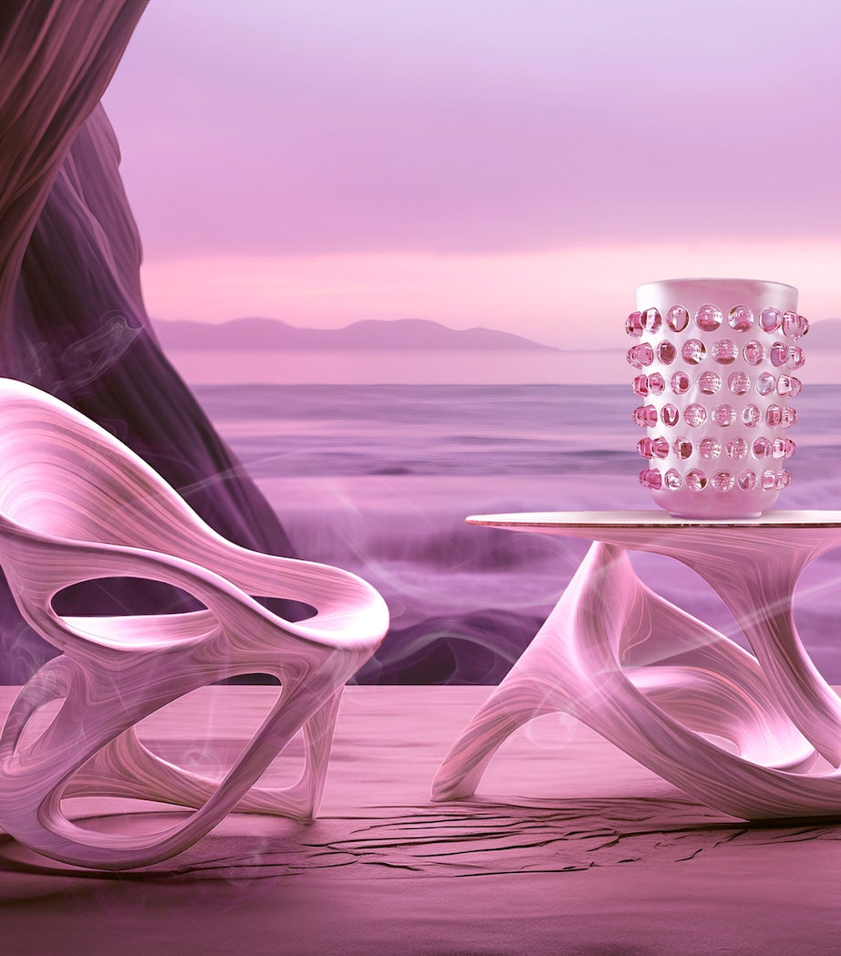 Lalique Rose Nebula Mossi vase 31cm, imported from the UK