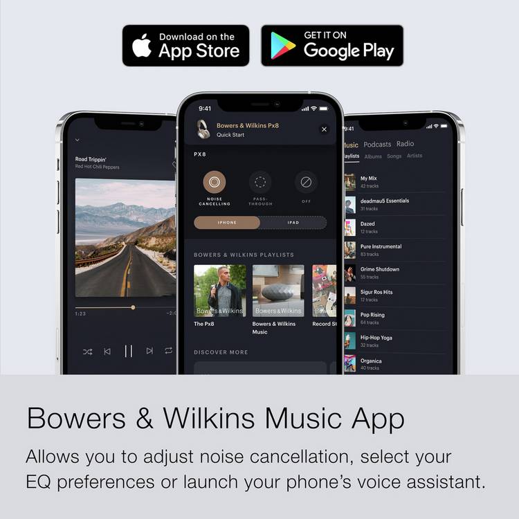 Bowers & Wilkins Px8 wireless headphones Black (British brand)