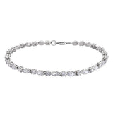 Revere sterling silver marquise and round cubic zirconia bracelet, UK version
