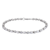 Revere sterling silver marquise and round cubic zirconia bracelet, UK version