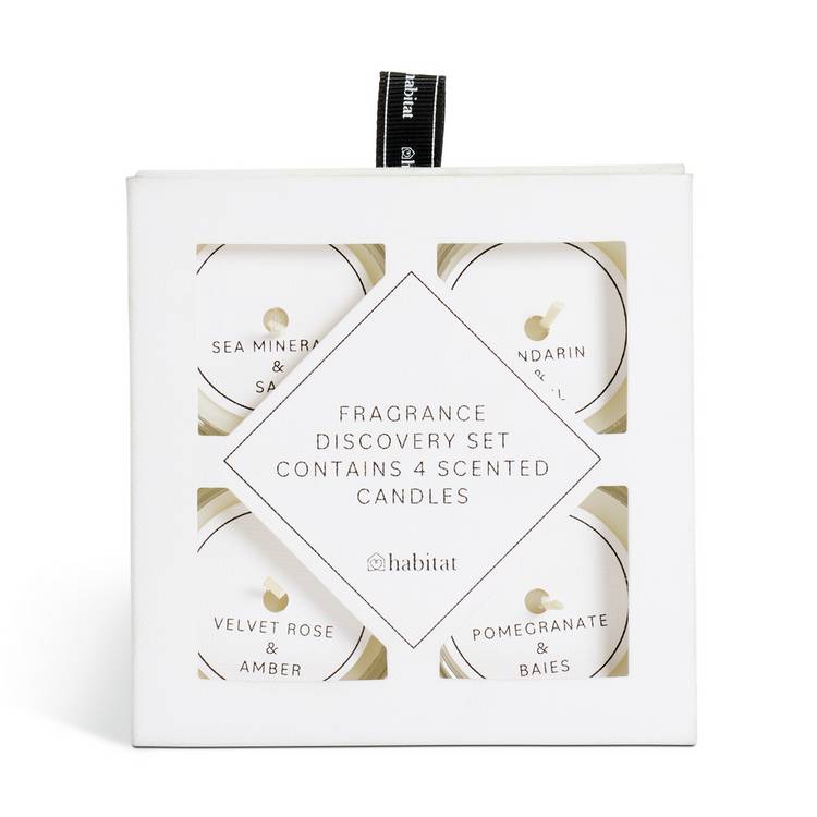 Habitat fragrance discovery set of 4 candles, UK version