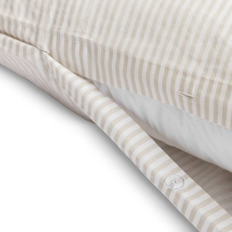 Habitat Oxford stripe cream bedding set single (British brand)