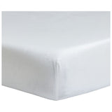 Home Essentials Brushed White Fitted Sheet - Double