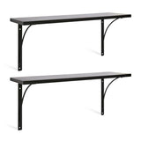 Habitat black bracket shelves set 60cm (British brand)
