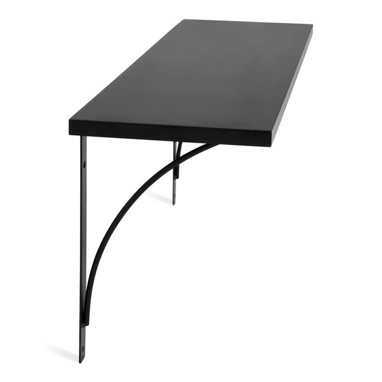 Habitat black bracket shelves set 60cm (British brand)