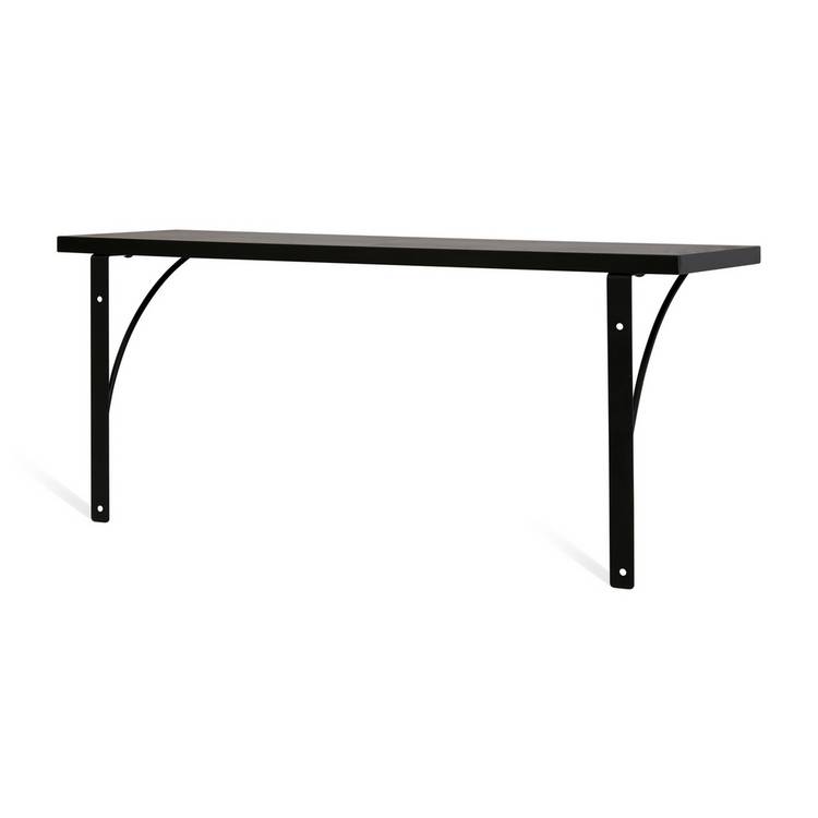 Habitat black bracket shelves set 60cm (British brand)