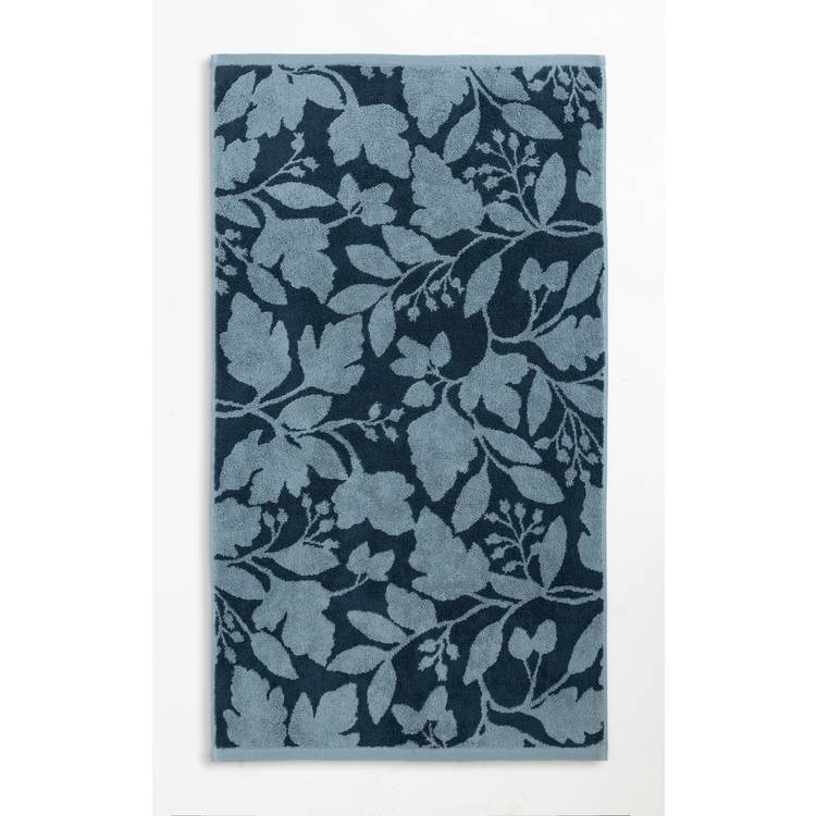 Habitat foliage hand towel navy 90cm x 50cm (British brand)