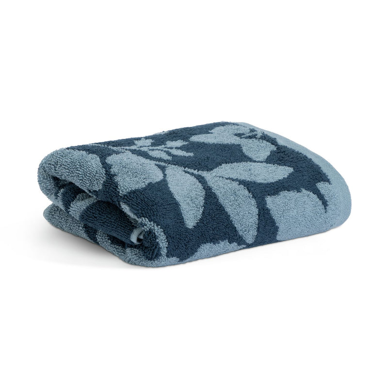 Habitat foliage hand towel navy 90cm x 50cm (British brand)
