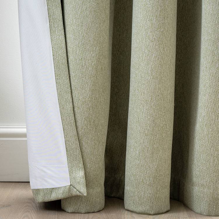 Habitat textured blackout curtains green 117x137cm, imported from the UK