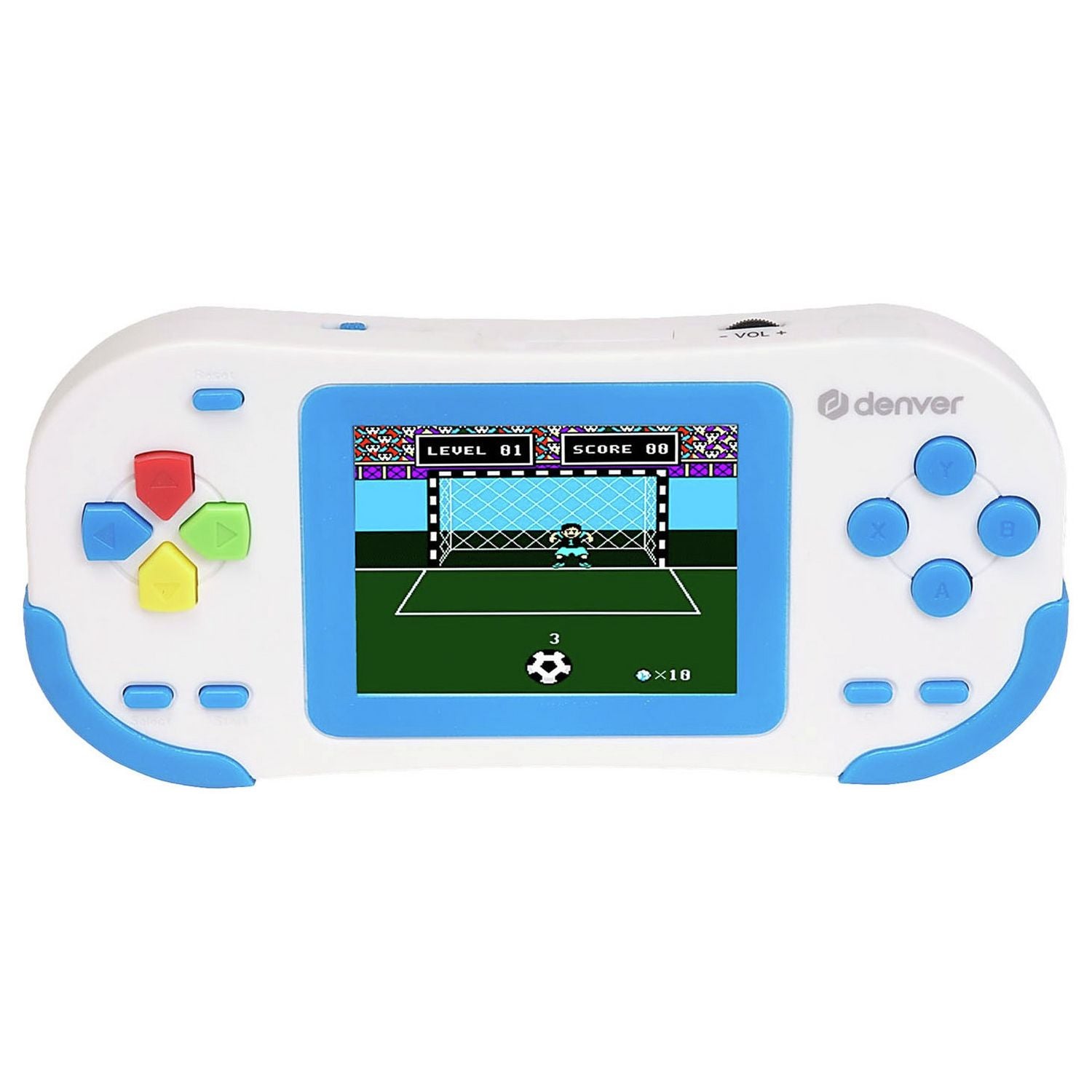 Denver GMP-295 handheld gaming console white and blue (British brand)