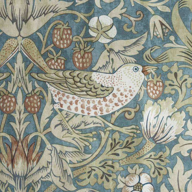 Habitat x Morris & Co. blue curtains Strawberry Thief print - British product