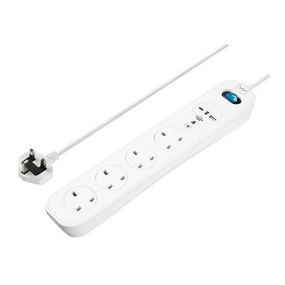 Argos Masterplug 4 Socket 2m USB Surge Protected Extension Lead- Buy online at McGrocer