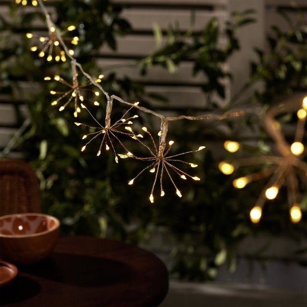 Sainsburys solar starburst LED string lights 4.7m, UK version