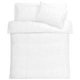 Argos Home ruched texture white bedding set single - British product