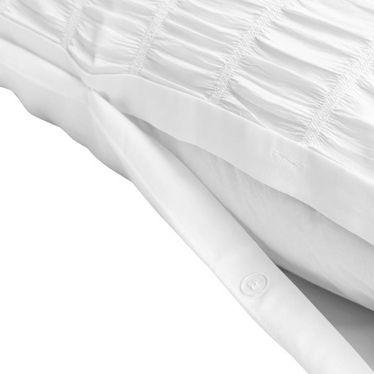 Argos Home ruched texture white bedding set single - British product