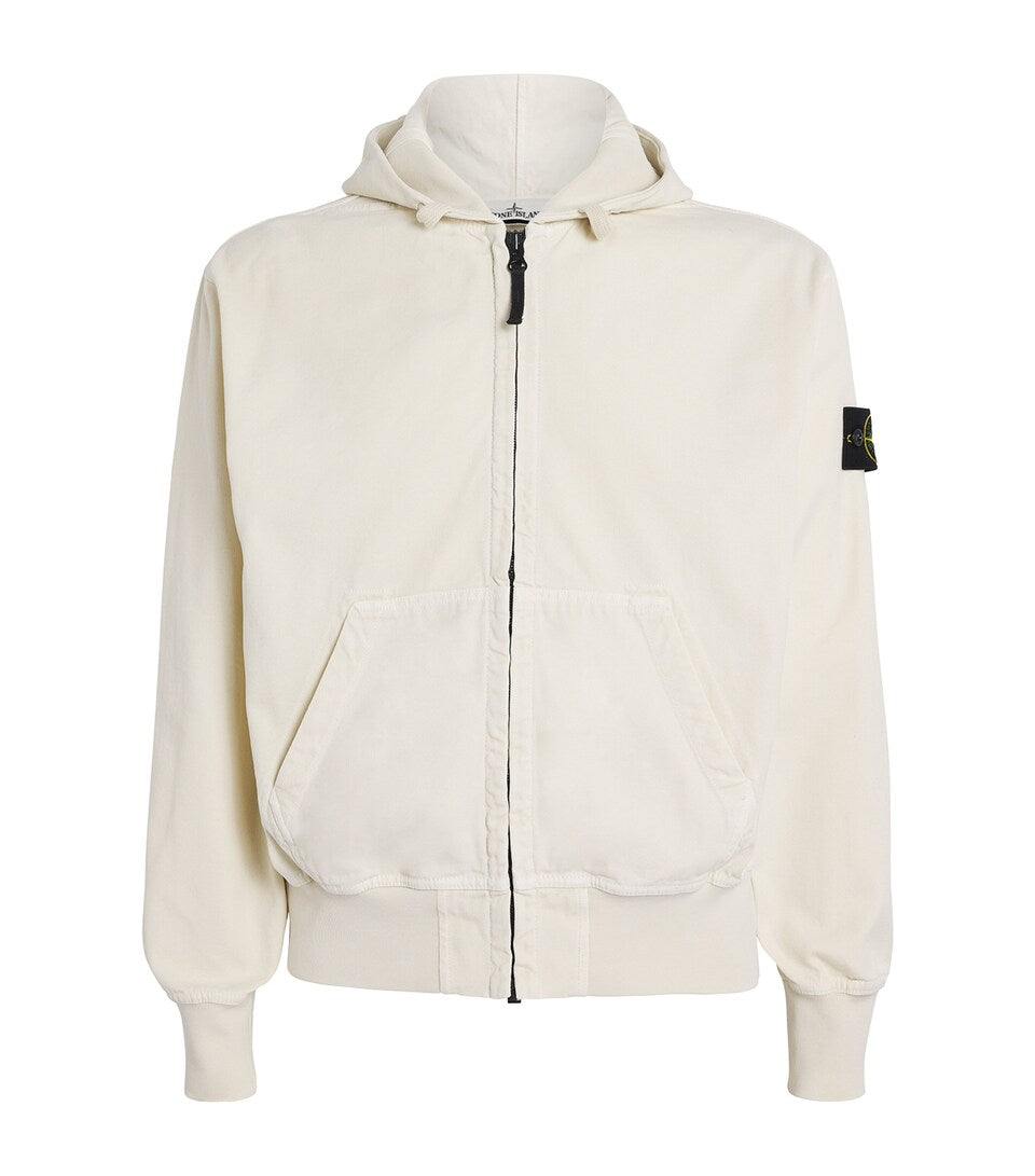 Men's Hoodie with Logo Patch on Sleeve