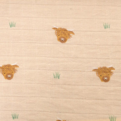 Superdrug Ziggle Cotton Muslin Square Highland Cow 80x80cm - اشترِ عبر الإنترنت من McGrocer