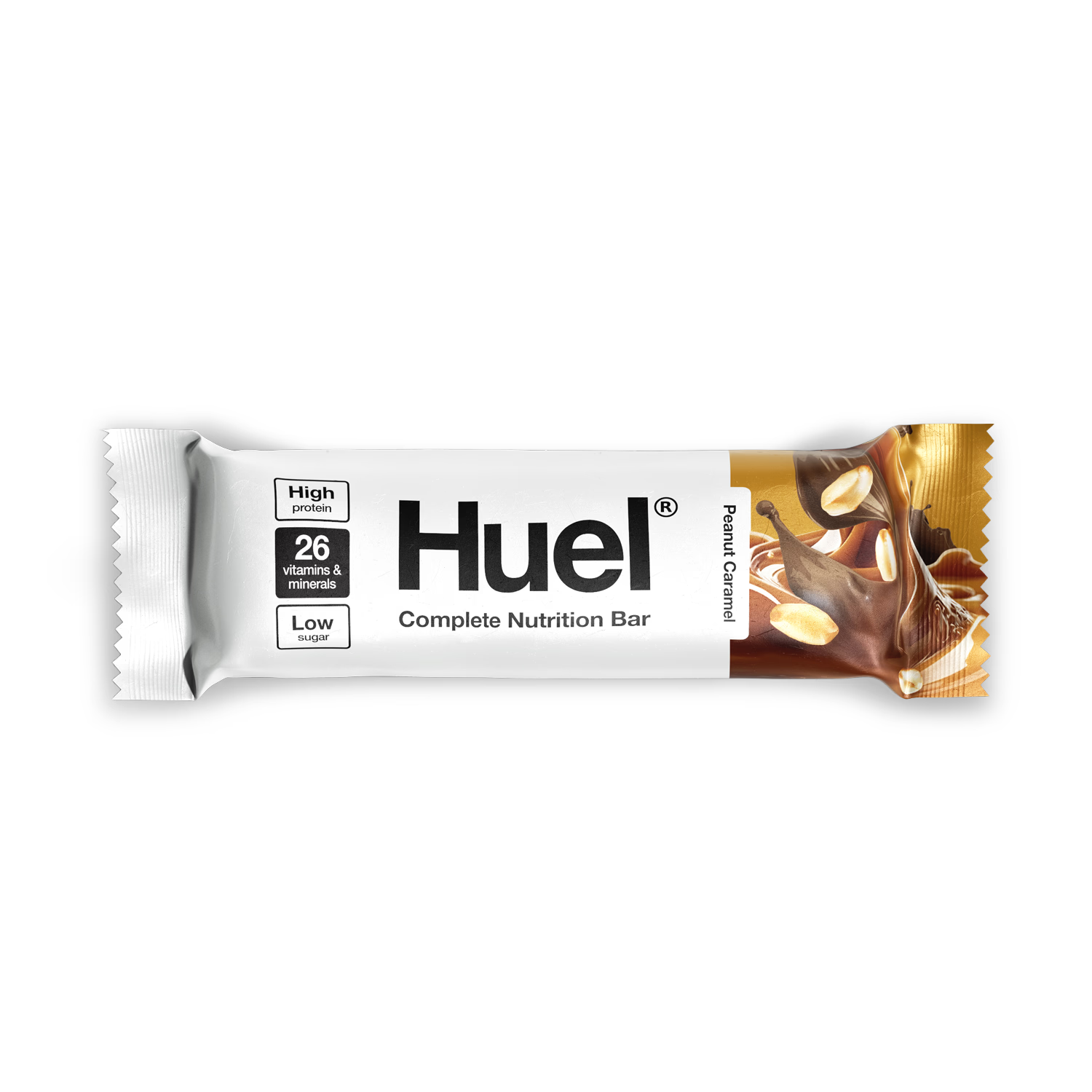Huel Peanut Caramel nutrition bar 55g, imported from the UK
