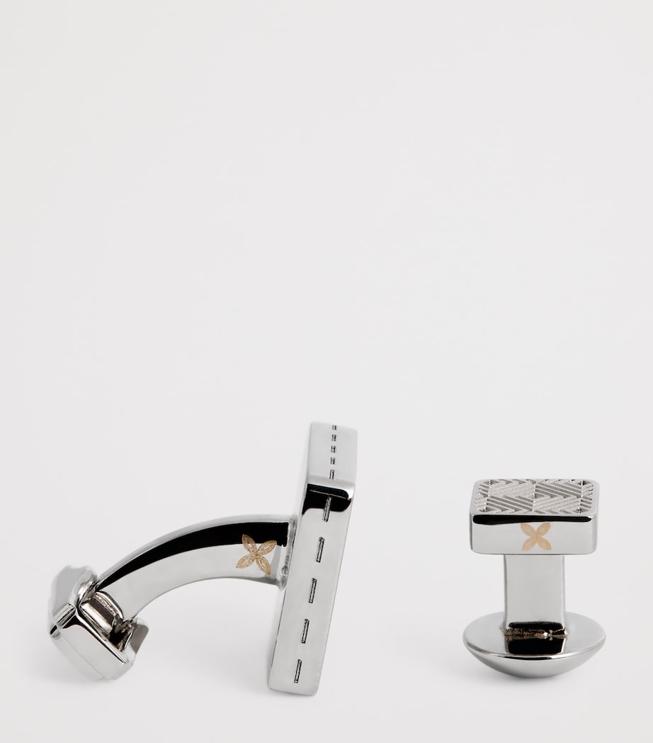 Tateossian Thompson engraved cufflinks and studs set, imported from the UK