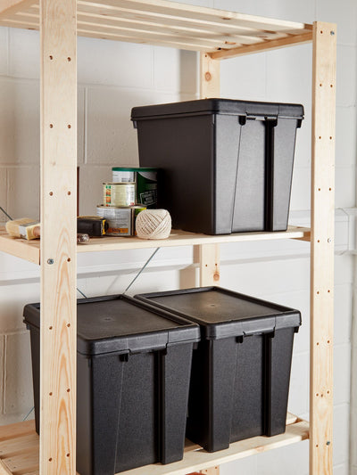 Next Wham Set of 3 Black Bam 24L Heavy Duty Plastic Storage Boxes With Lid- Buy online at McGrocer
