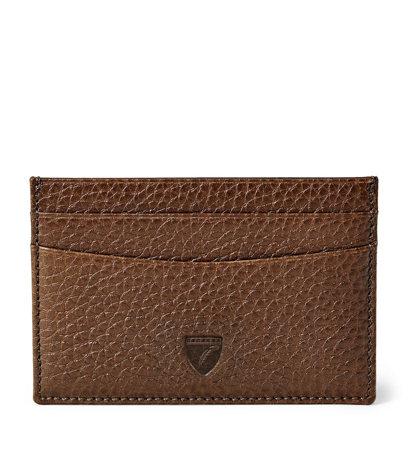 Aspinal of London grained leather slim card holder, imported from the UK