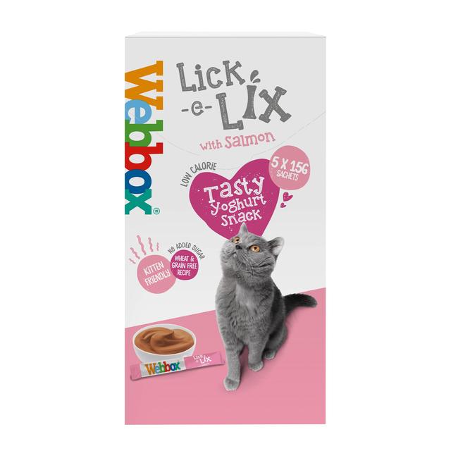 Webbox Lick-e-Lix with Salmon Yoghurty Cat Treats   5 x 15g GOODS M&S   