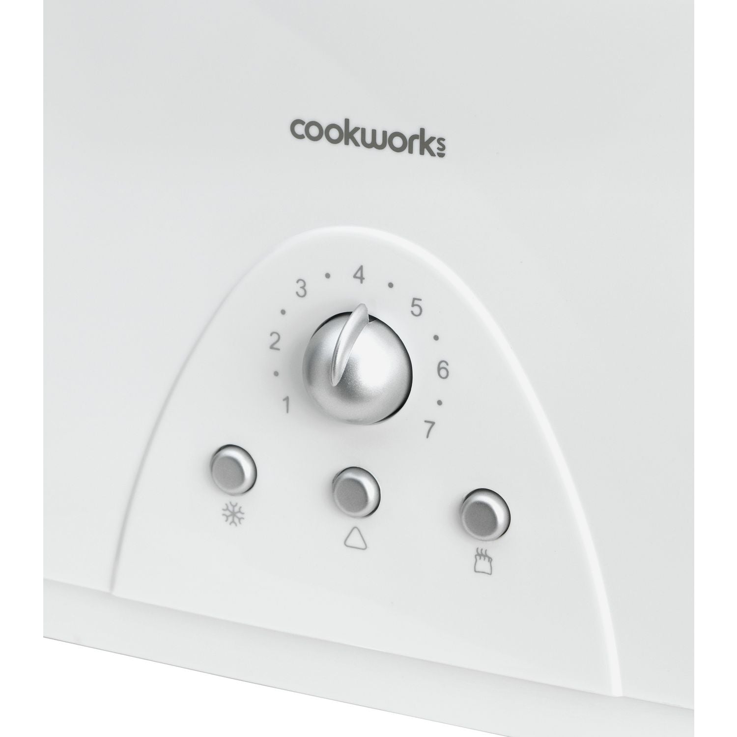Cookworks long slot 4 slice toaster white - British product