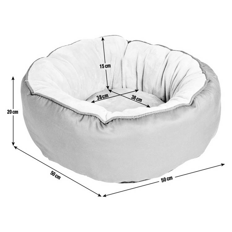 Woodland cat bed small donut-shaped with raised edges, UK version