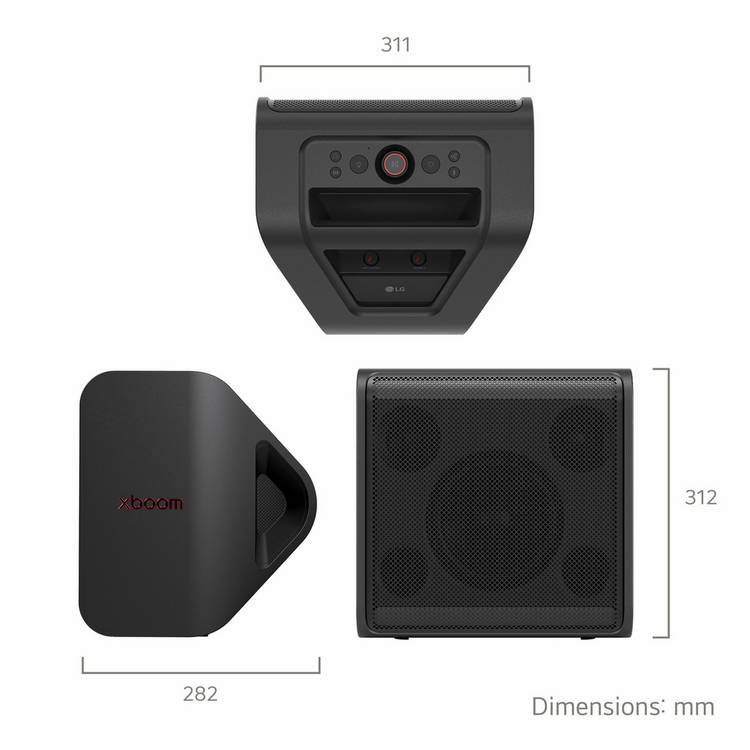 LG xboom Stage 301 party Bluetooth speaker, black (British brand)