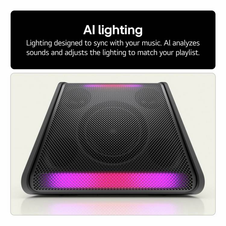 LG xboom Stage 301 party Bluetooth speaker, black (British brand)