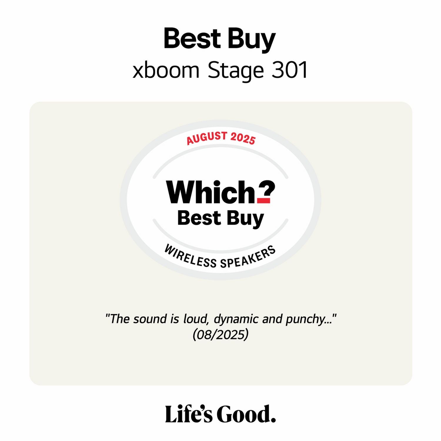 LG xboom Stage 301 party Bluetooth speaker, black (British brand)