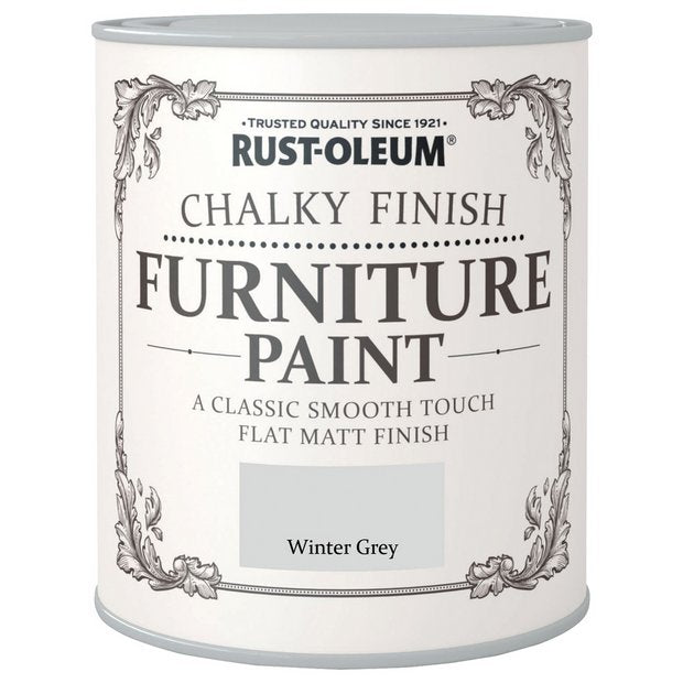 Rust-Oleum Furniture Paint Winter Grey 750ml - British product