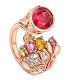 Boodles Palace ring rose gold tourmaline sapphire diamonds, UK version