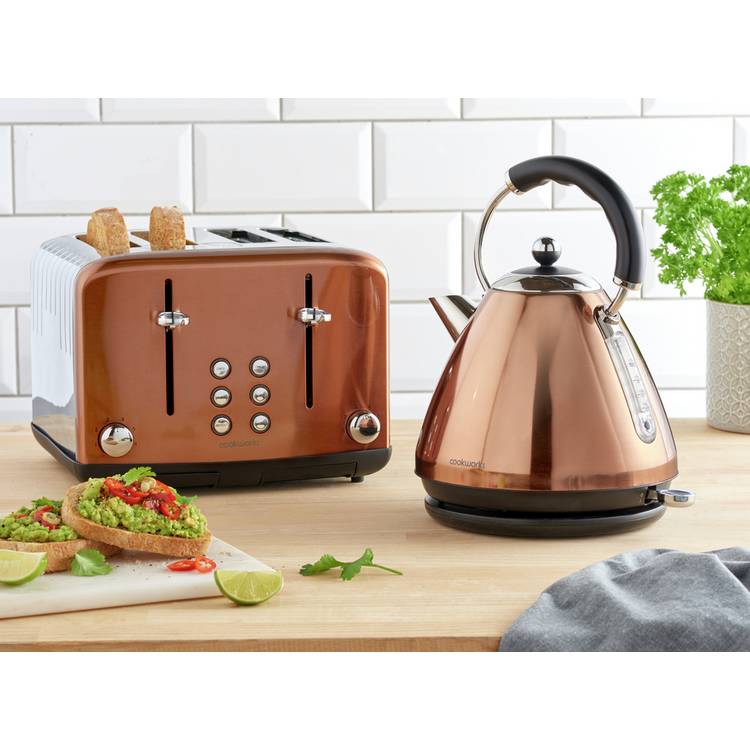Cookworks copper pyramid kettle 1.7L, imported from the UK